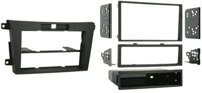 Metra Electronics TURBOKits; Radio Installation Kit; Incl. Instr./Hardwre/Storge Pcket/Snap-In ISO Mnt Systm;For Dble/Two Single DIN;Recessed DIN Opening;High-Grade ABS Plastic; Matte Black;