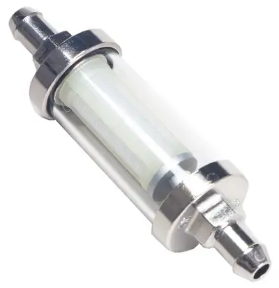 Trans-Dapt Performance Fuel Filter Clear/Chrm 5/16