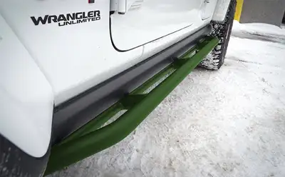 Steinjager Steinjäger Armor Wrangler JL 2018 to Present Rock Sliders 4 Door JLU Locas Green
