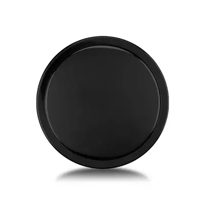 Lokar Horn Button; Fits w/MK4/9 Wheel Steering; Billet Aluminum; Single Contact; Smooth; Black;