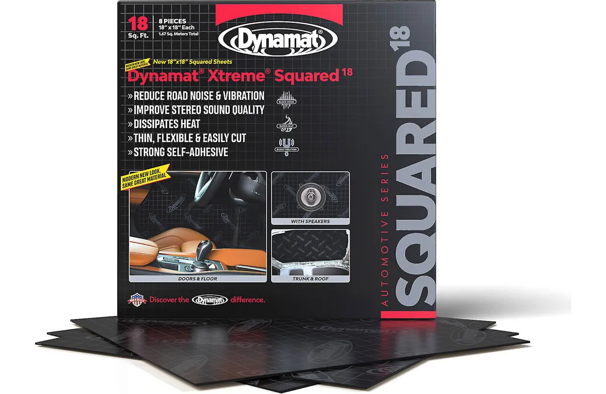 Dynamat Dynamat Xtreme Sound Deadening Car Insulation Squared 18 Pack