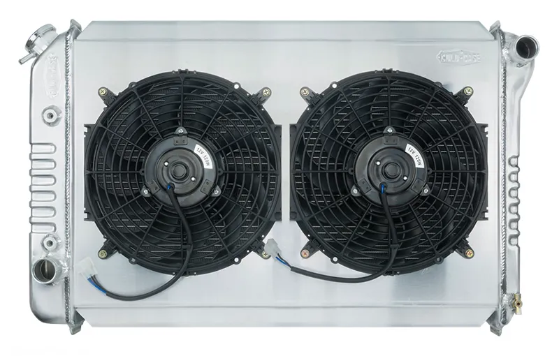 COLD-CASE Radiators 1971-1973 Ford Mustang V8 Aluminum Radiator 26 Inch Auto Transmission Dual 12 Inch Fans Cold Case Radiators