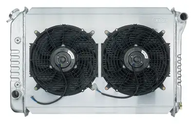 COLD-CASE Radiators 1971-1973 Ford Mustang V8 Aluminum Radiator 26 Inch Auto Transmission Dual 12 Inch Fans Cold Case Radiators