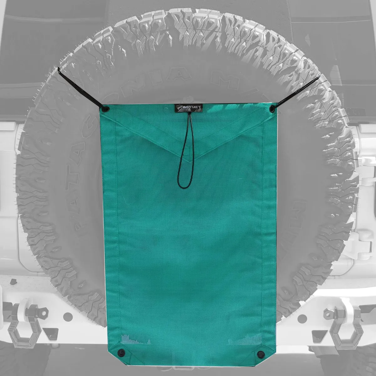 Spare Tire Trash Bag & Pet Divider Pat Pend for Jeep Wrangler, Gladiator, Ford Bronco, etc Bartact - WHITE product image
