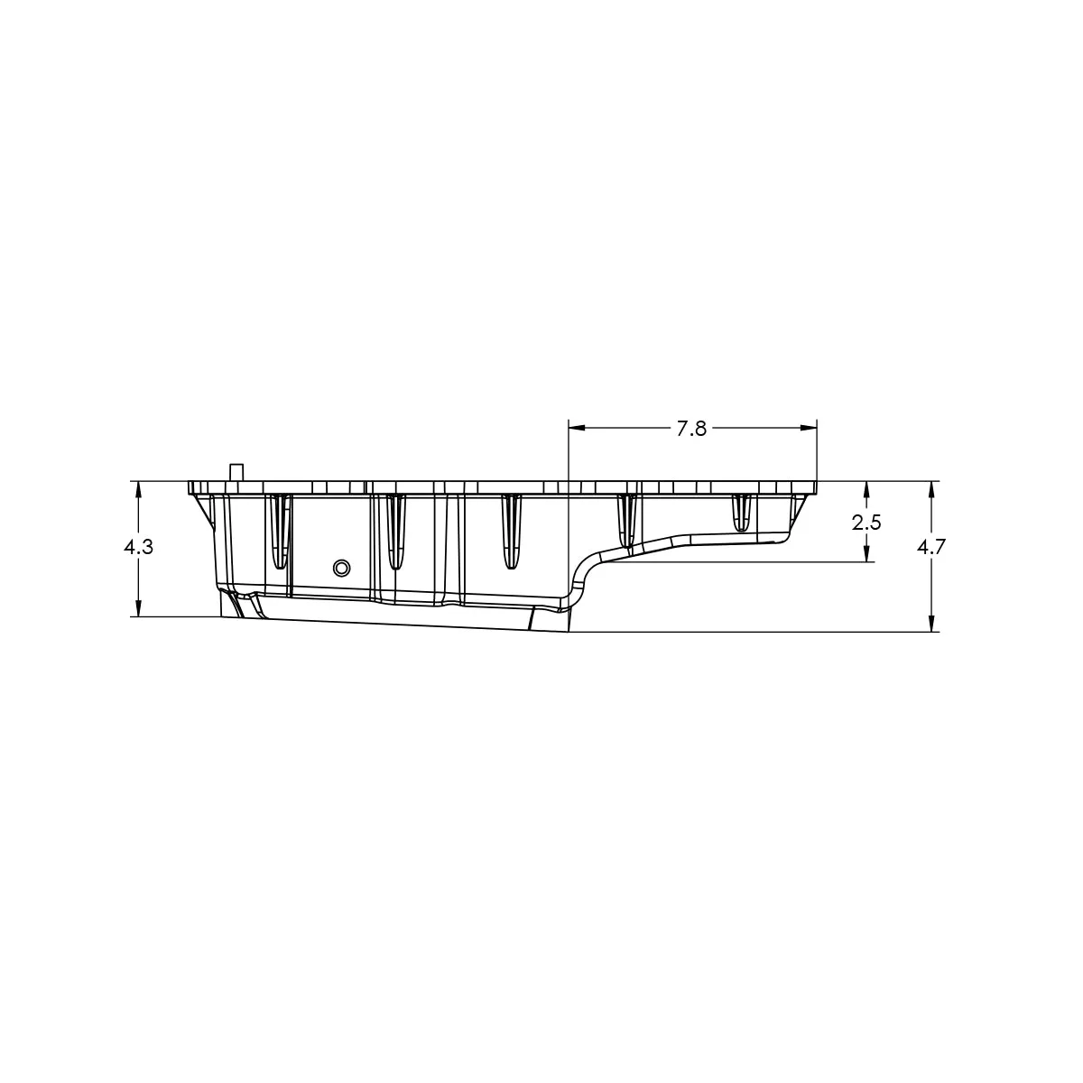 2018-2020 GM w/ 10L80 Transmission Heavy-Duty Cast Aluminum Transmission Pan Raw product image