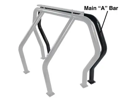 Go Rhino Go Rhino 98001B - Bed Bar Component - A Additional Bar - Black Powdercoat