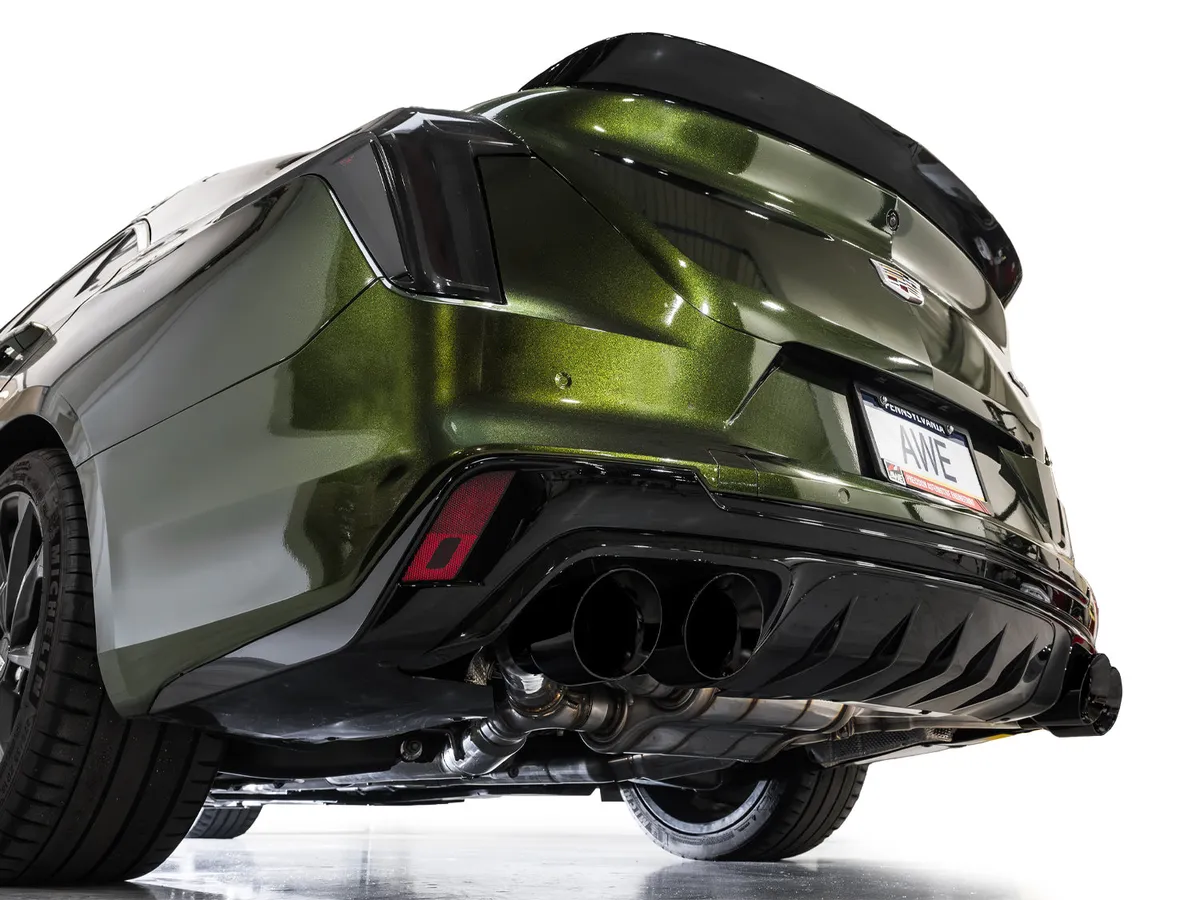 AWE SwitchPath Exhaust for Cadillac CT4-V Blackwing - Chrome Silver Tips - 3025-42436 product image