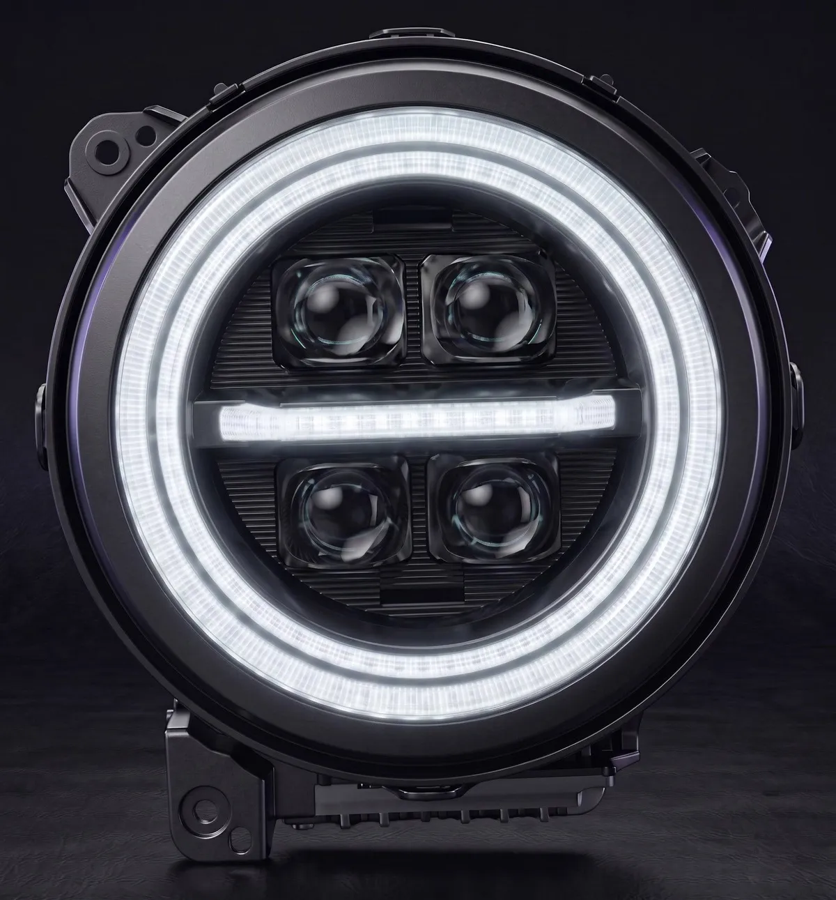 Onyx Series RGB LED Headlights for Jeep Wrangler JL & Gladiator JT – 8-Core Projector with App Control (Pre-Sale) product image
