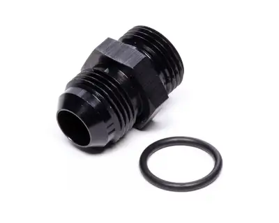 Vibrant Performance Male AN to Male ORB Straight Adapter Fitting; -10AN; -10AN ORB; 6061 Aluminum; Black Anodized; w/O-Ring;