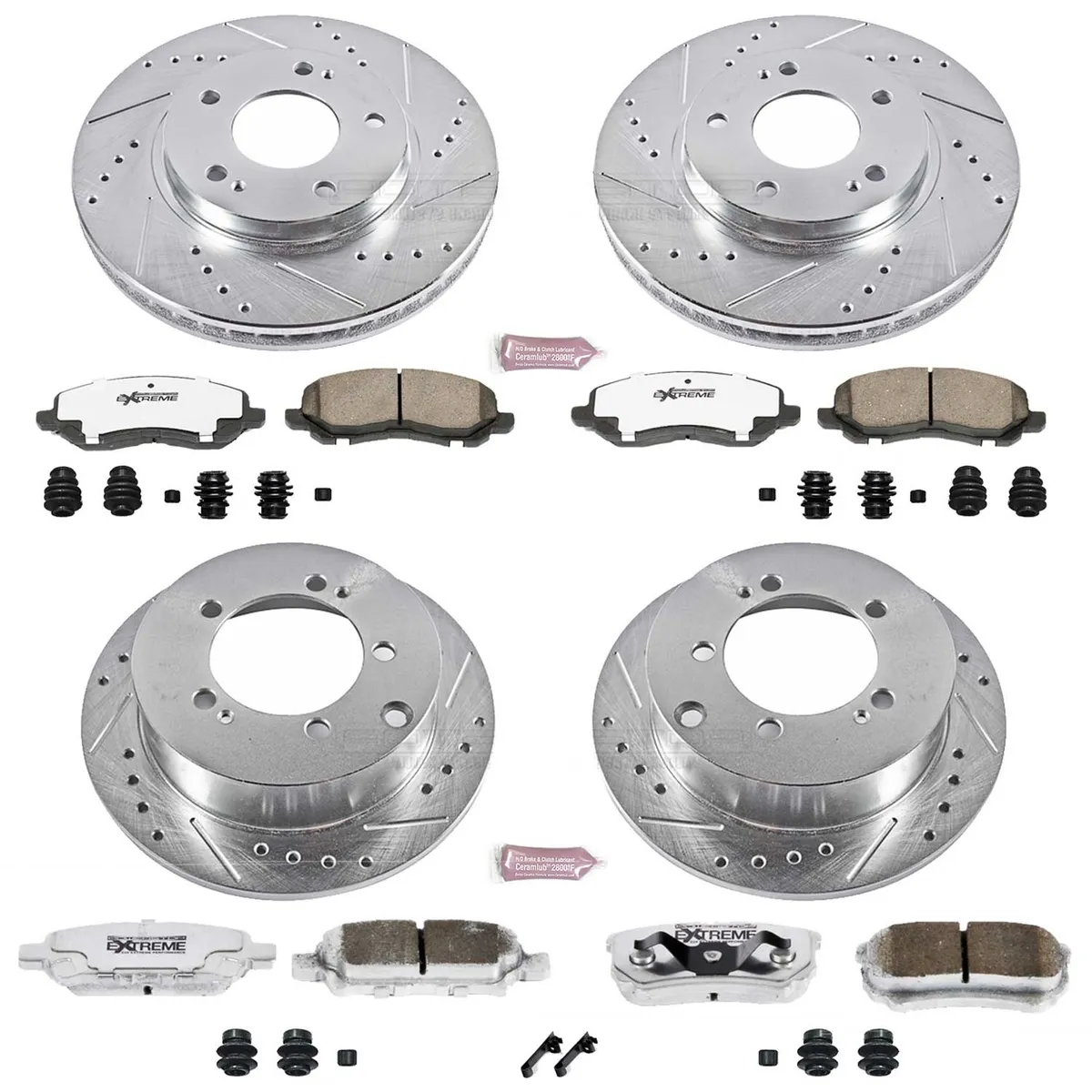 Z26 Street Warrior Upgrade Kit: Drilled/Slotted Rotors; Carbon-Fiber Ceramic Pads W/Hardware product image