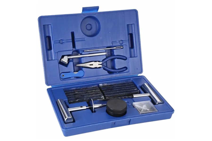 Bulldog Winch 60 Piece Tire Repair Kit Blue Molded Case Bulldog Winch