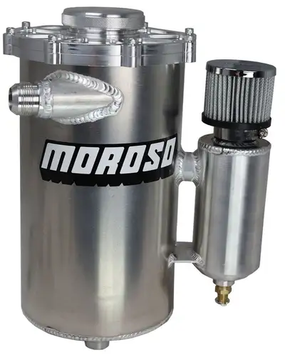 Moroso Dry Sump Tank 2 pc 15 in Tall 7 in Dia With Breather Tank 6 qt