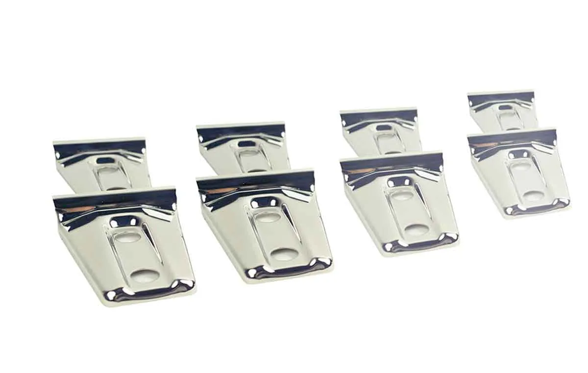 Jeep JK Door Hinge Overlays 8 Pieces 4 Door 07-18 Wrangler JK Polished Silver Kentrol product image
