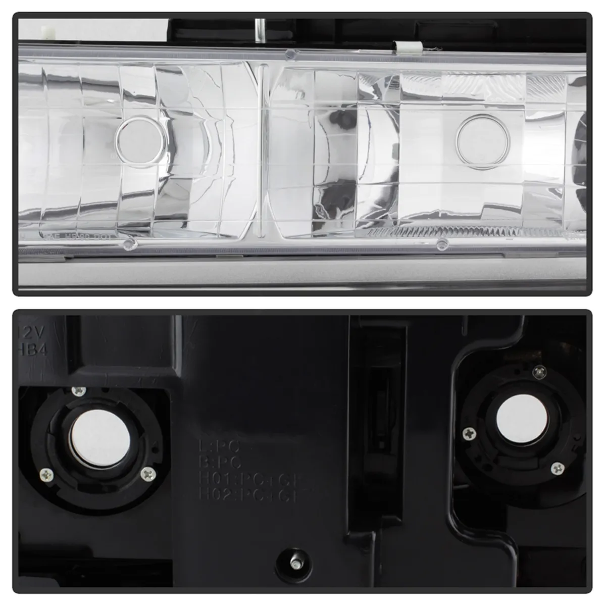 XTune Headlights; w/Corner And Parking Lights; 8 pc. Set; Chrome; Not Compatible w/Seal Beam Headlight; product image