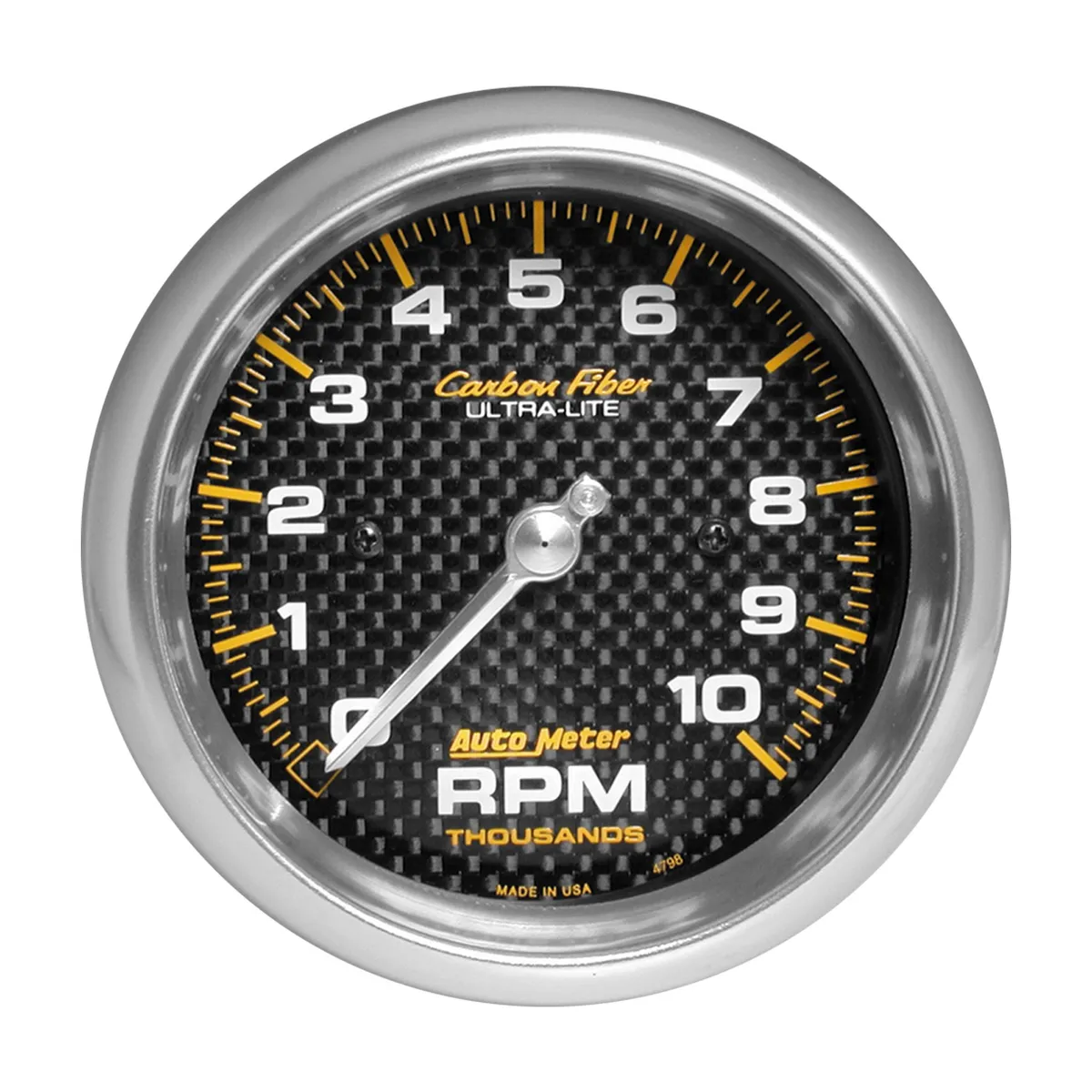 Gauge, Tachometer, 3 3/8", 10k RPM, In-Dash, Carbon Fiber product image