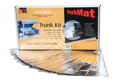 Hushmat Trunk Kit w/ 10 Sheets of 12x23in Ultra w/ Silver Foil 19.1 sq ft