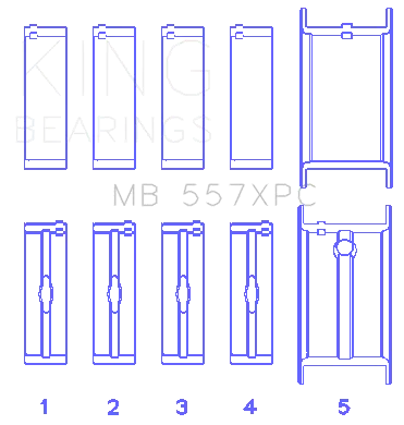 Main Bearing Set For General Motors 262 267 302 307 327 350 product image