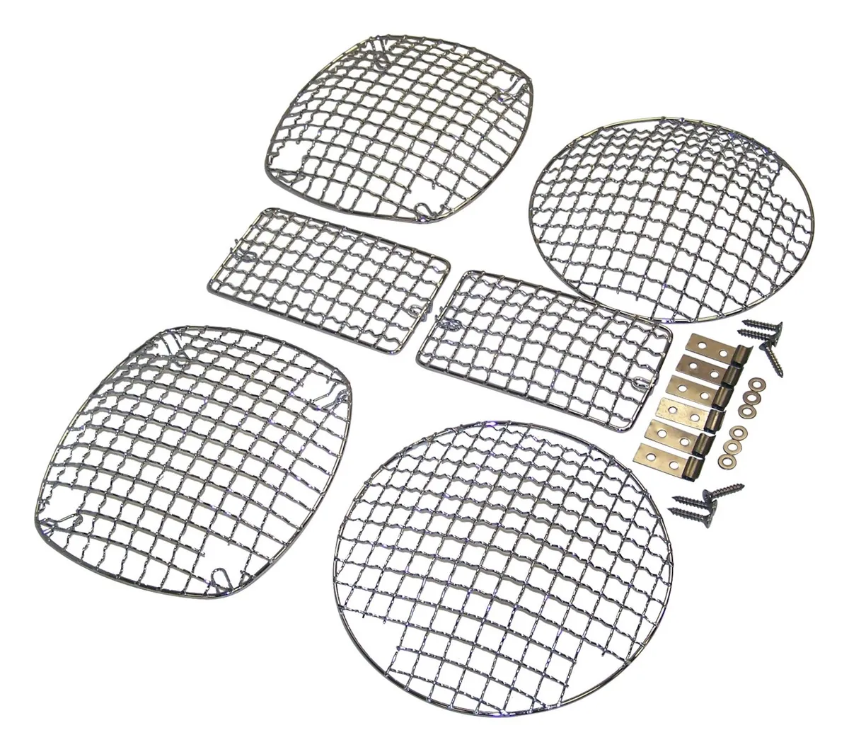 Crown Automotive Jeep Replacement RT Off-Road - Metal Chrome Stone Guard Set
