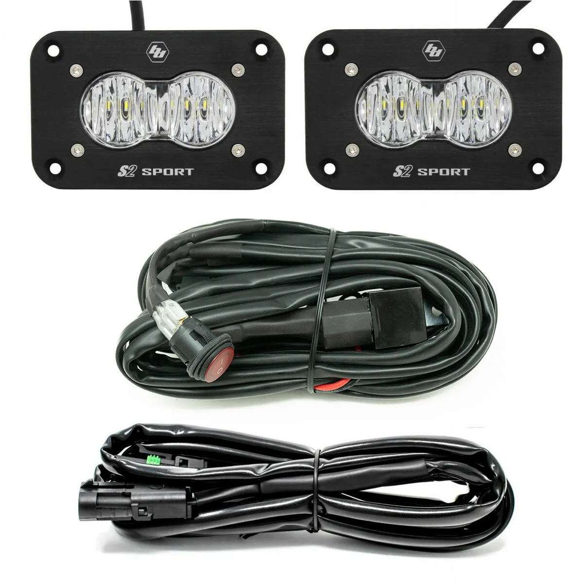 LED Work Light Clear Lens Wide Cornering Pattern Flush Mount Kit S2 Sport Baja Designs product image