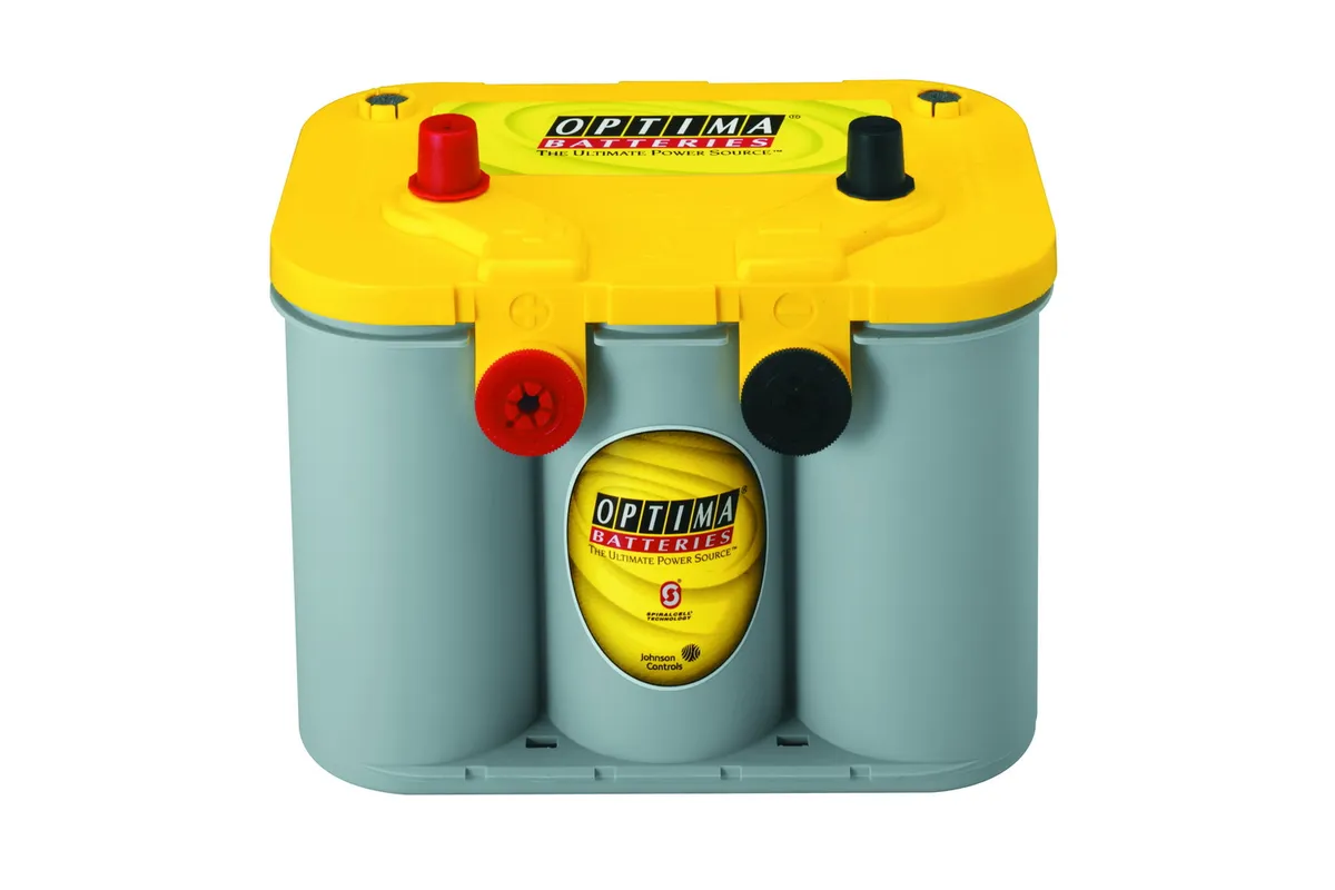 YellowTop® Deep Cycle Battery; UNBOXED; Group D34/78; Cold Crank Amps 750; Crank Amps 870; Res. Capacity 120; Ampere Hour 55; Top Terminal; L-10 in.; W-6 7/8 in.; H-7 13/16 in.; product image
