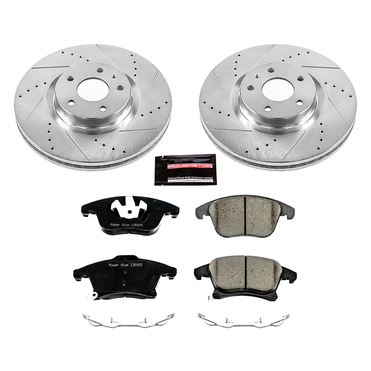 Z23 Evolution Sport Upgrade Kit: Drilled/Slotted Rotors; Carbon-Fiber Ceramic Pads W/Hardware product image