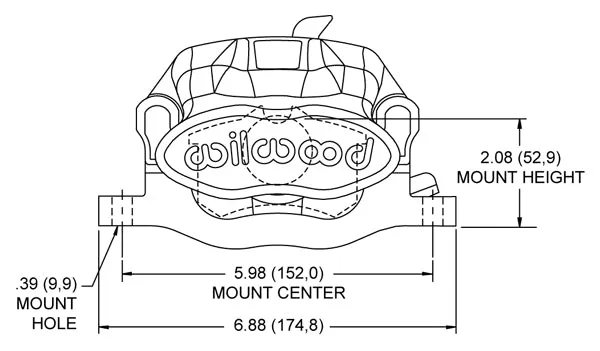 Wilwood CALIPERCPB41mm BORE.810 ROTORRH product image