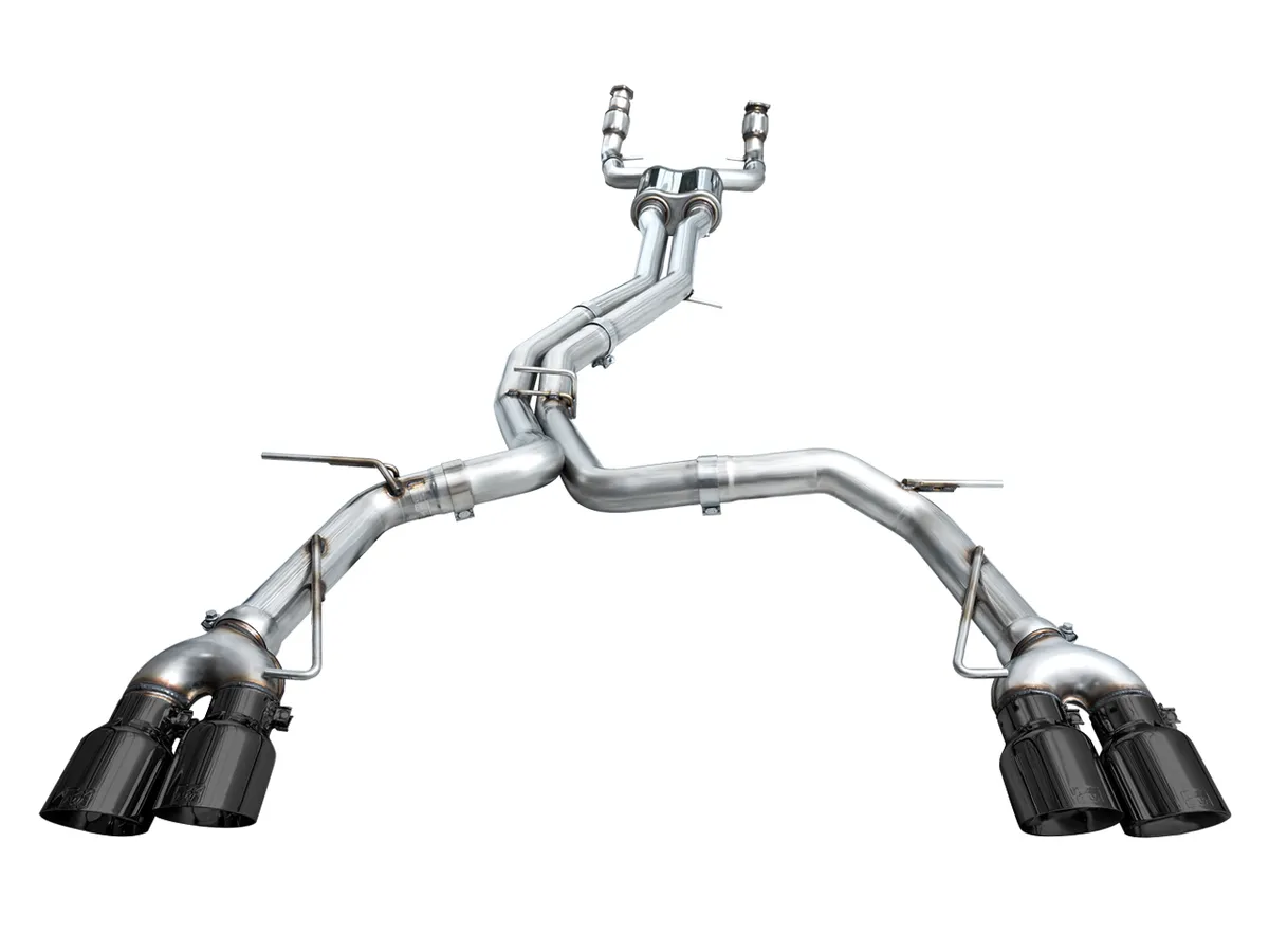 AWE Track Edition Exhaust for Audi C8 S6/S7 - Diamond Black Tips product image