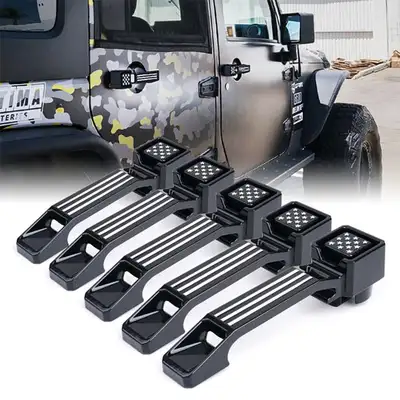 LED Factory Mart Freedom Series Heavy Duty Aluminum Door Handle Set for 07-18 Jeep Wrangler JK
