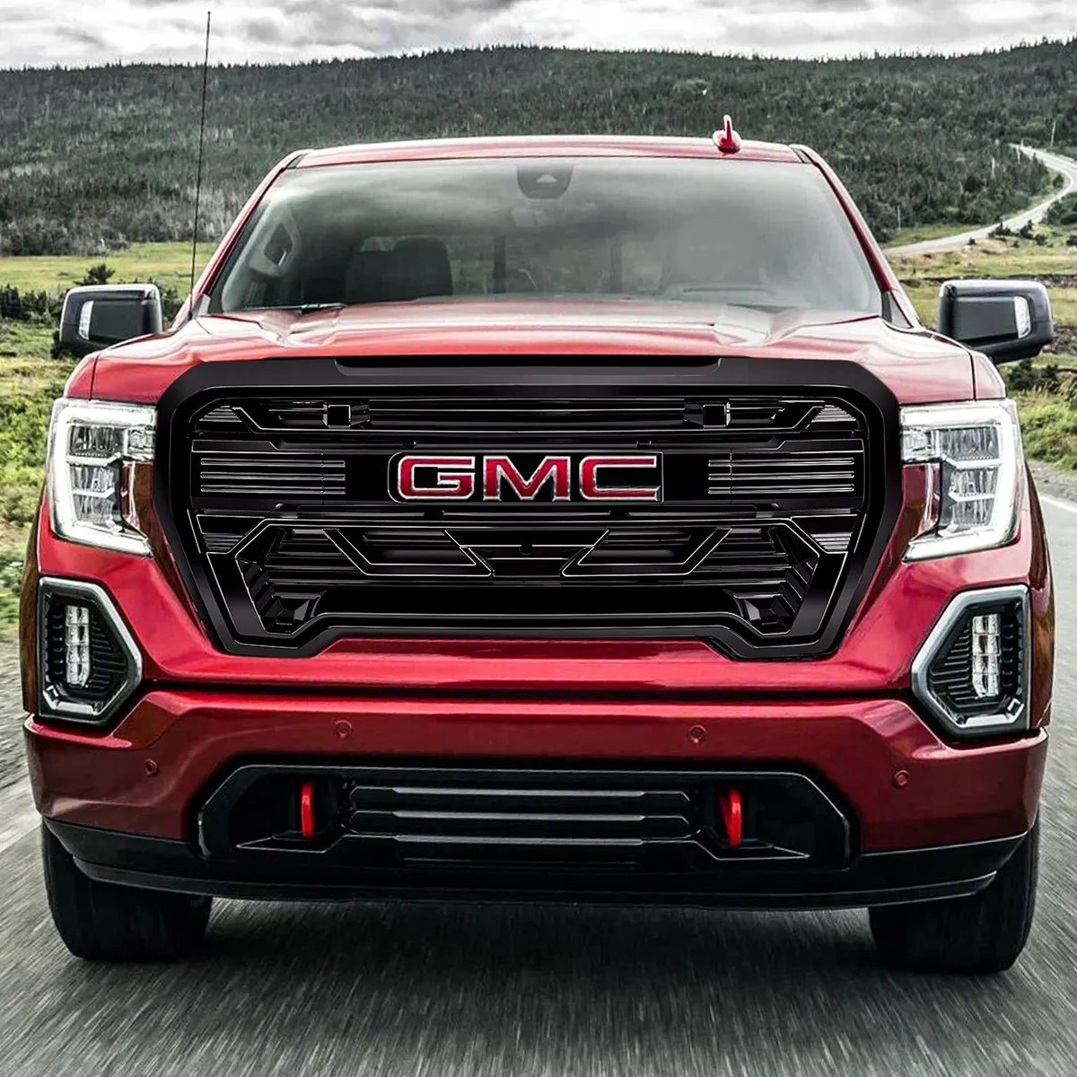 American Modified Amgmaa00111 Armor Grille Emblem Base Outside Surround And Front Camera Bracket Glossy Black product image