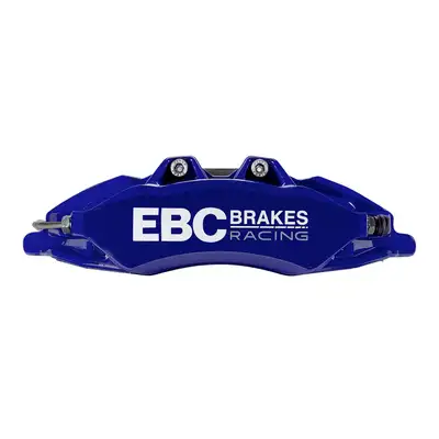 EBC Brakes Apollo-6 Brake Caliper; Blue Caliper; Front Left Leading Axle Position; Aluminum 2-pc. Bolted Body; 140 Bar Max Working Pressure; DP002 EBC Pad Shape;
