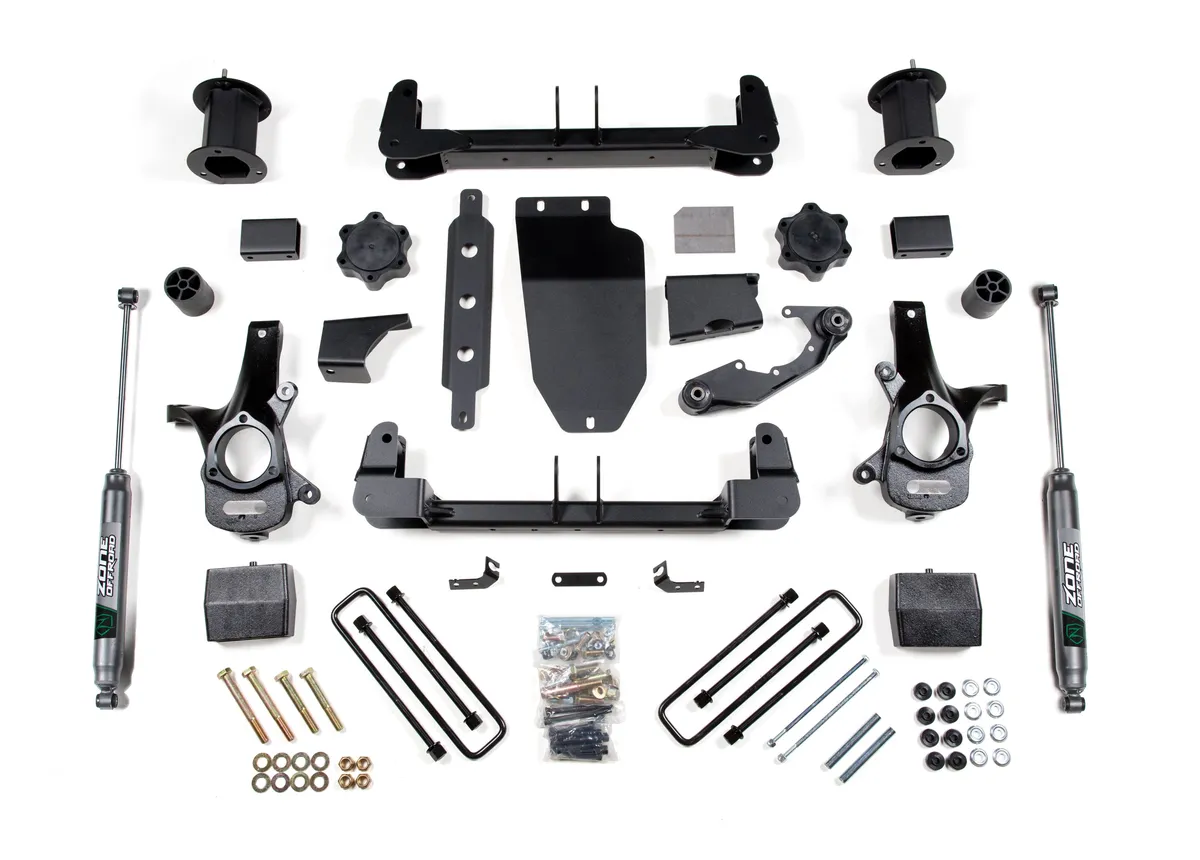 2014-2018 Chevy/GMC 1500 Silverado/Sierra 4WD 6.5 Strut Lift Kit- Alum/Stamped Arms - Fox 2.0 Adventure Series Shocks product image