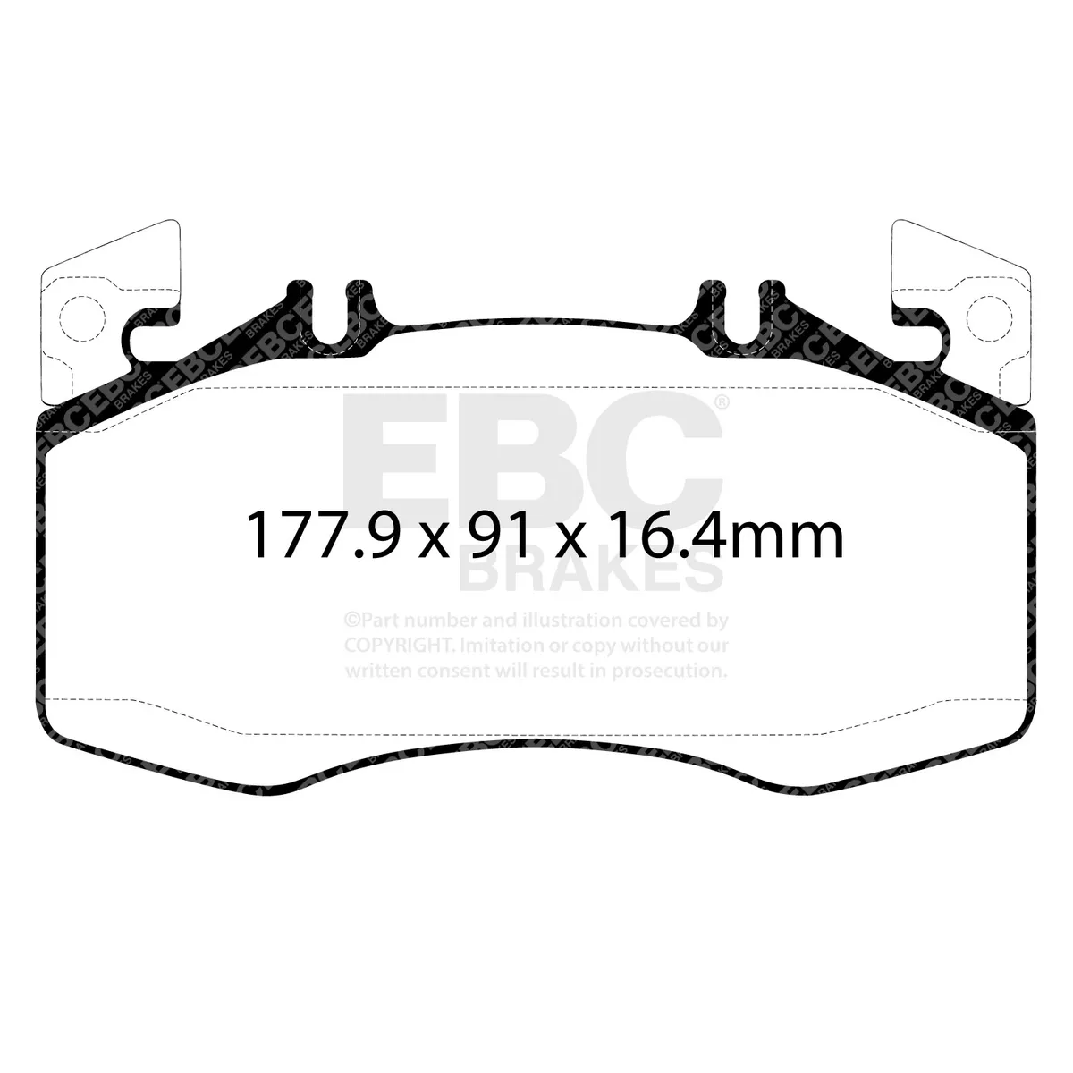 EBC Brakes Yellowstuff Street And Track Brake Pads; FMSI Pad No. D2441;