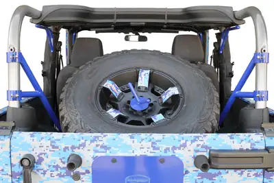 Steinjager Wheels and Tires 2007-2018 Tire Carrier Internal, for 2 Door Models Black