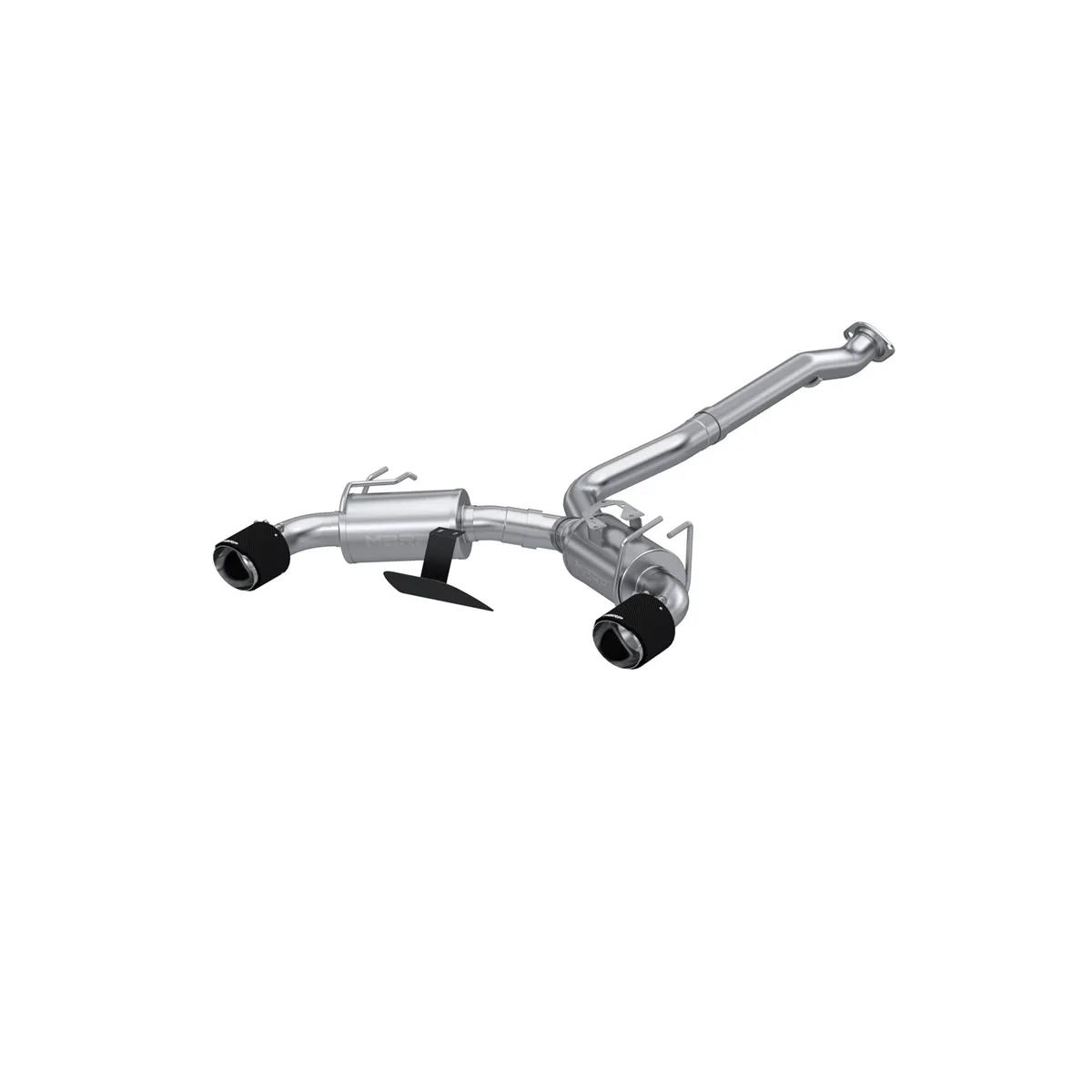 2023-Up Toyota Corolla GR 1.6L Armor Pro T304 Stainless Steel 3 Inch Cat-Back Dual Split Rear with Carbon Fiber Tips MBRP product image