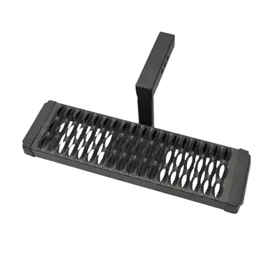TrailFX TrailFX AHS002B Hitch Mount 2 In Receivers 6 In Drop Step Stationary Pwdr Ctd Titnium Black Alum