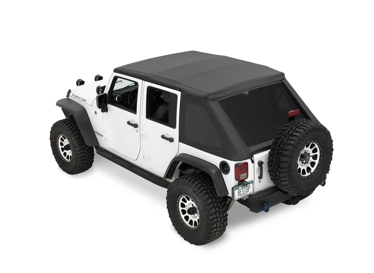 The Ascent Soft Tops For Jeep 2007-2018 Wrangler JK 4 Door Black Diamond Bestop product image