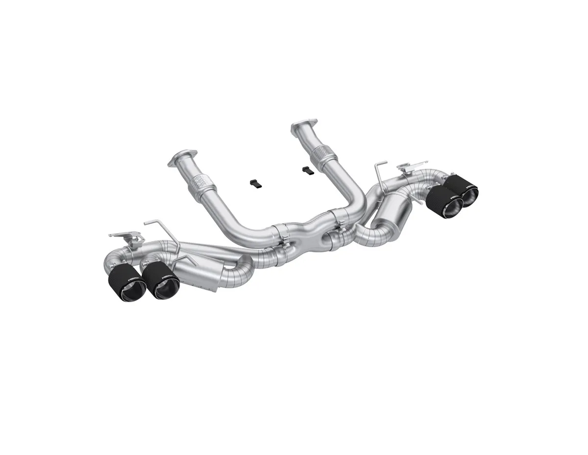 20-Present Chevrolet Corvette C8 6.2L Armor Pro Cat-Back Active Exhaust System Quad Rear Outlet with Carbon Fiber Tips MBRP product image