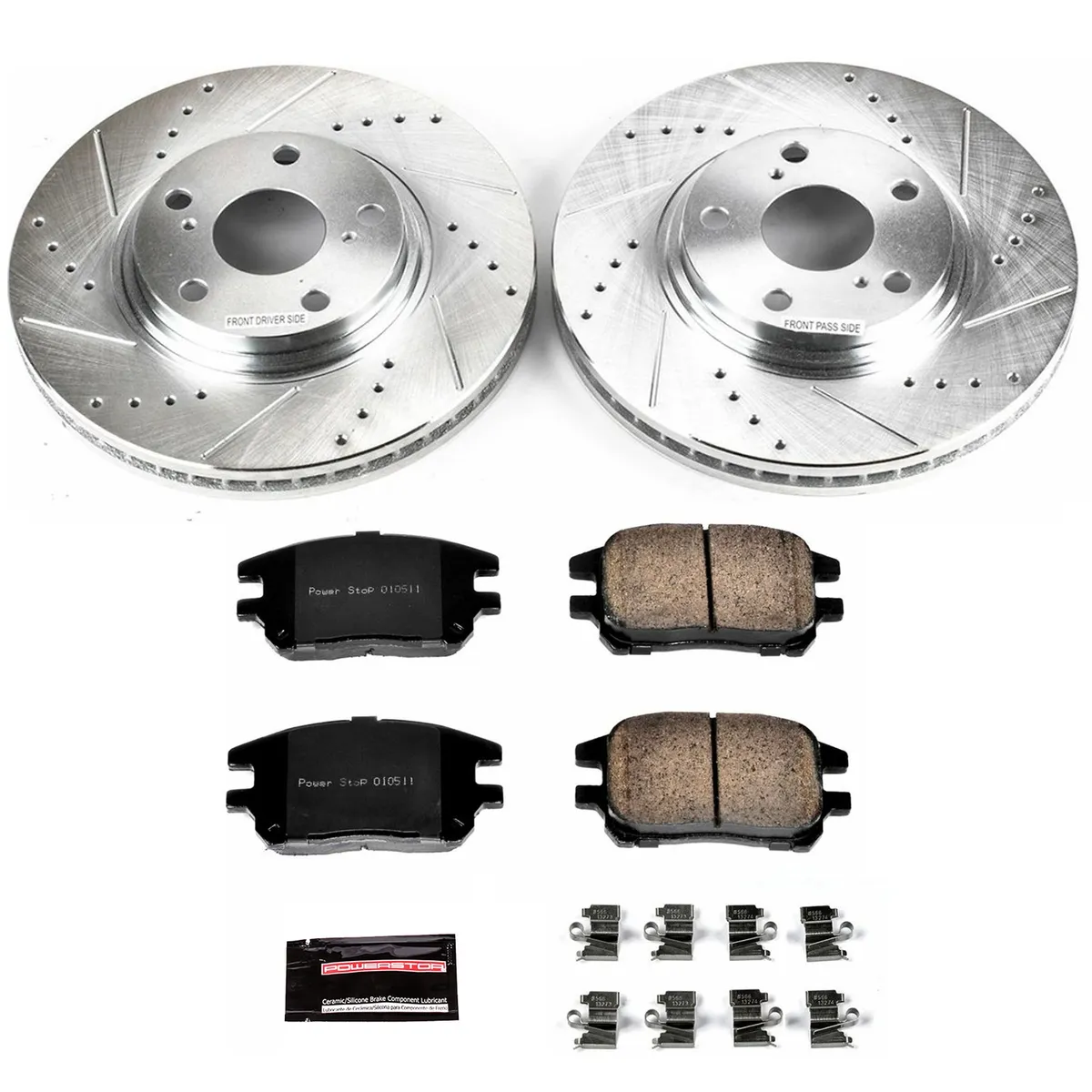 Z23 Evolution Sport Upgrade Kit: Drilled/Slotted Rotors; Carbon-Fiber Ceramic Pads W/Hardware product image