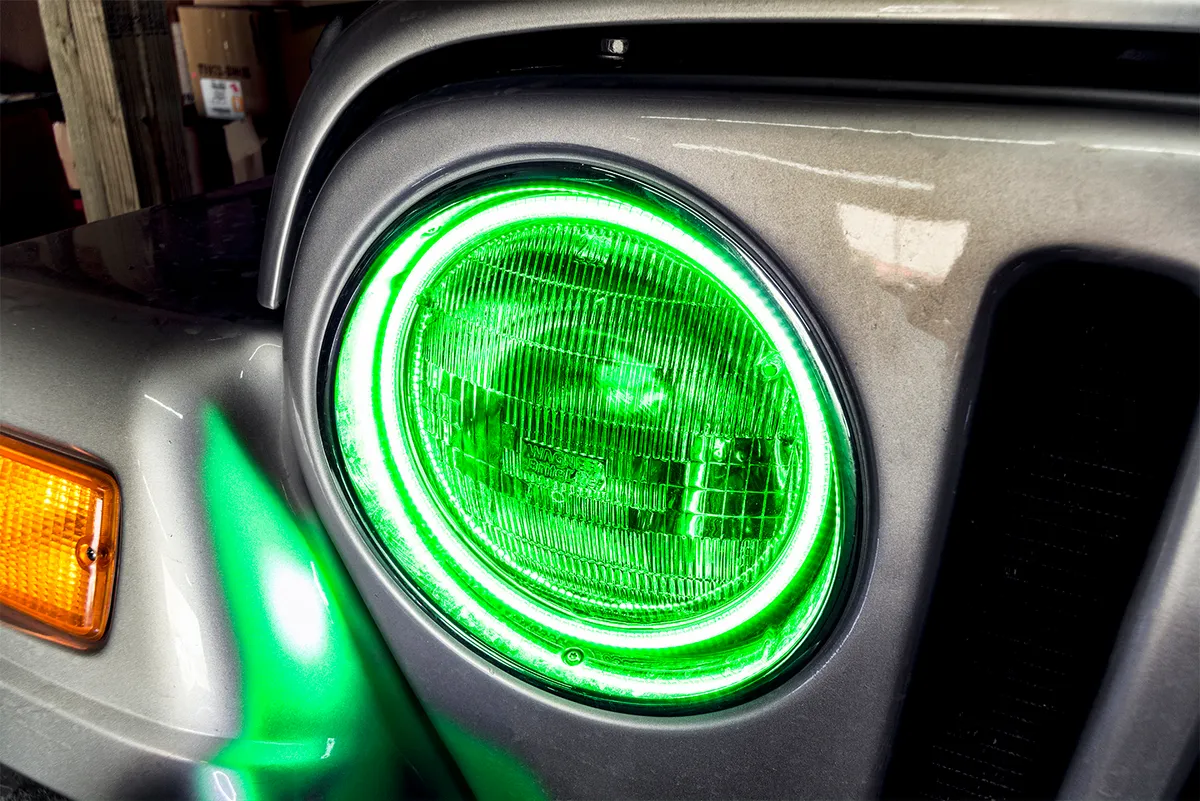 1997-2006 Jeep Wrangler TJ ORACLE LED Headlight Halo Kit- Waterproof Surface Mount product image