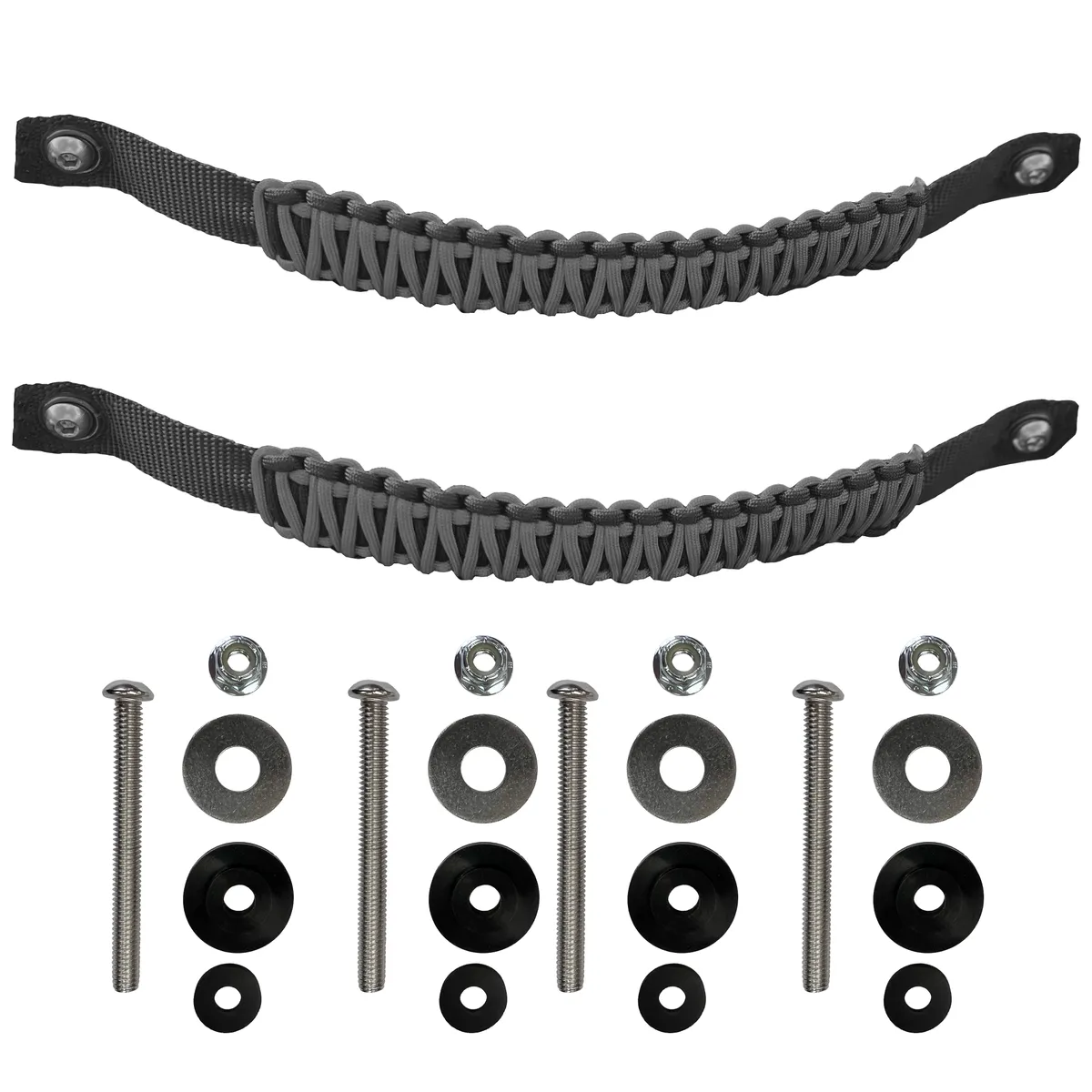 Paracord Grab Handles Front Pair Bolt-On For Jeep Wrangler Jl, Jlu & Gladiator 2018-2025 - 550 Paracord | Bartact | Black / Royal Blue product image
