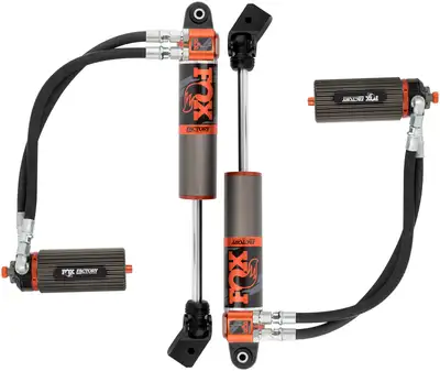 FOX Offroad Shocks 20-Up Jeep Gladiator Front Internal Bypass Factory Race 3.0 Remote Reservoir 2-3 Inch Lift Dual Speed Compression Adjuster Fox Offroad Shocks