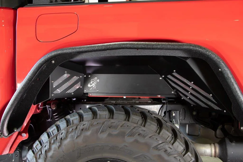 Fishbone Offroad Rear RAW Aluminum Inner Fenders for 2020 & Up Jeep Gladiator FB33210R product image