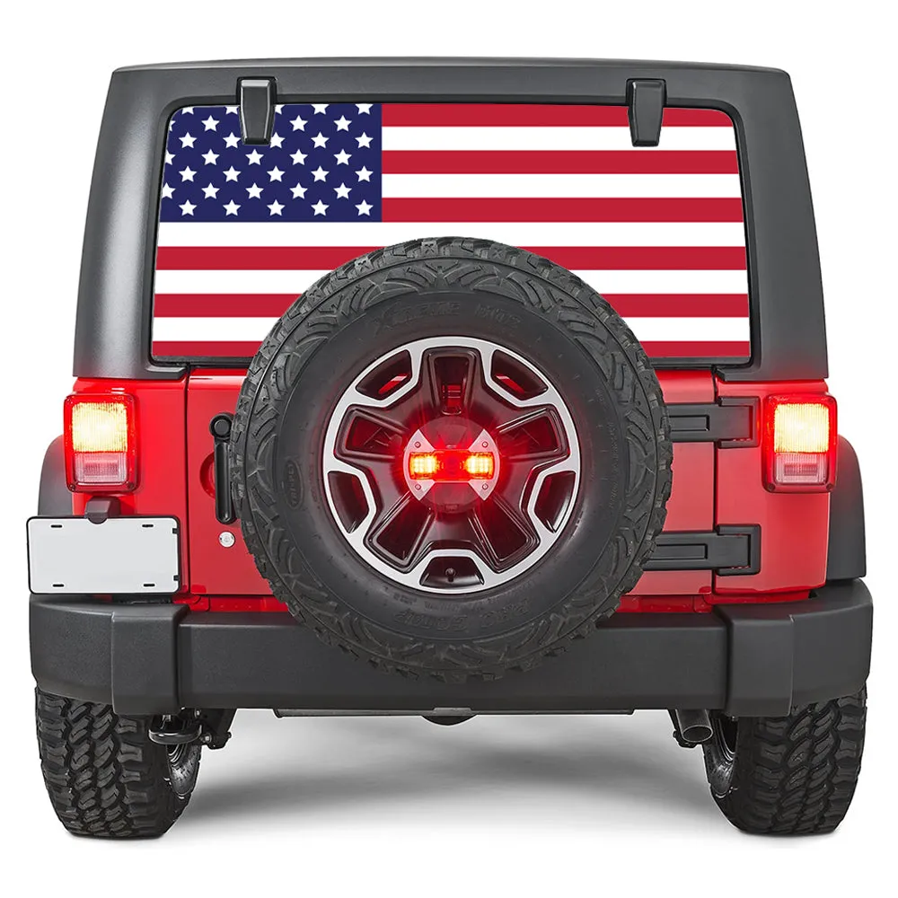 Old Glory Rear Window Decal product image