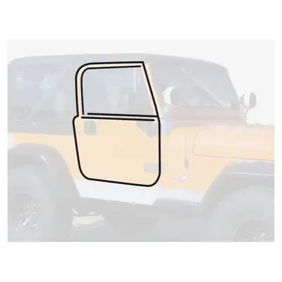 Crown Automotive Jeep Replacement Door Seal Master Kit; Incl. 2 Door Seals/2 Inner and 2 Outer Window Weatherstrips/2 Door Glass Seals; w/Full Steel Doors;