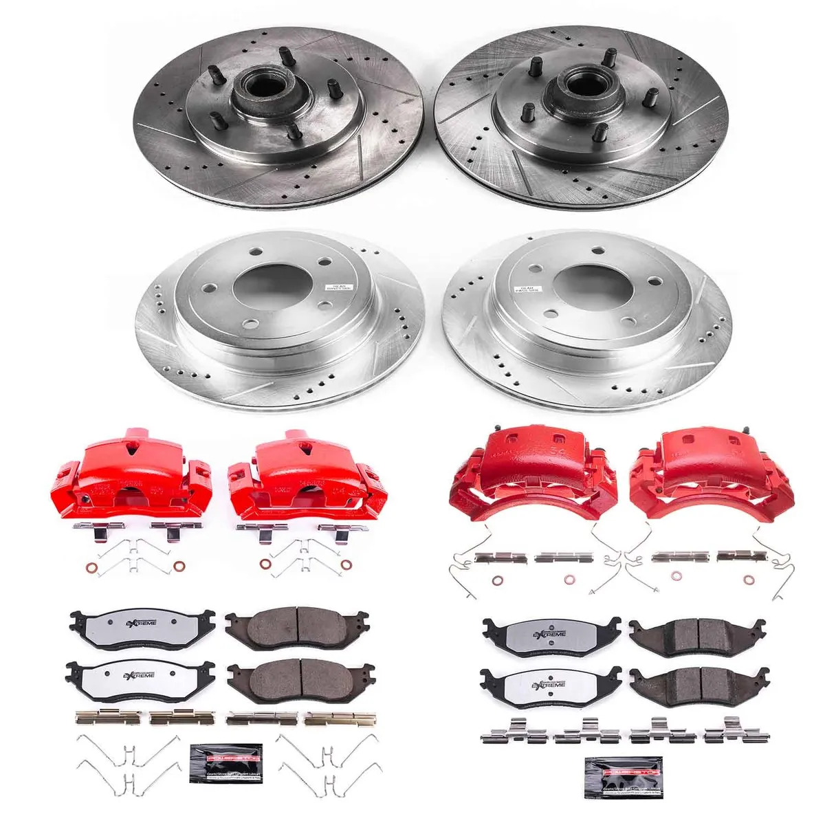 Z36 Truck/Tow Upgrade Kit: Drilled/Slotted Rotors; Carbon-Fiber Ceramic Pads; Powder Coated Calipers product image
