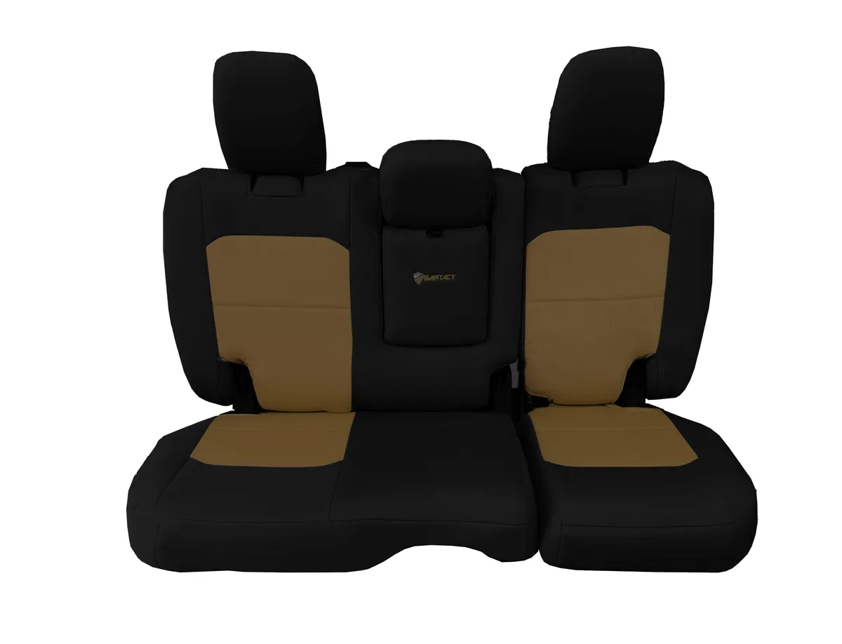 Rear Bench Tactical Seat Covers For Jeep® Wrangler Jlu 2018+ 4 Door - With Fold Down Armrest Only! w/ Molle (Not For 4xe Edition) | Bartact® product image