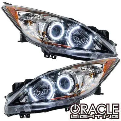 Oracle Lighting ORACLE Lighting 2010-2013 Mazda 3 Pre-Assembled LED Halo Headlights - Non-HID