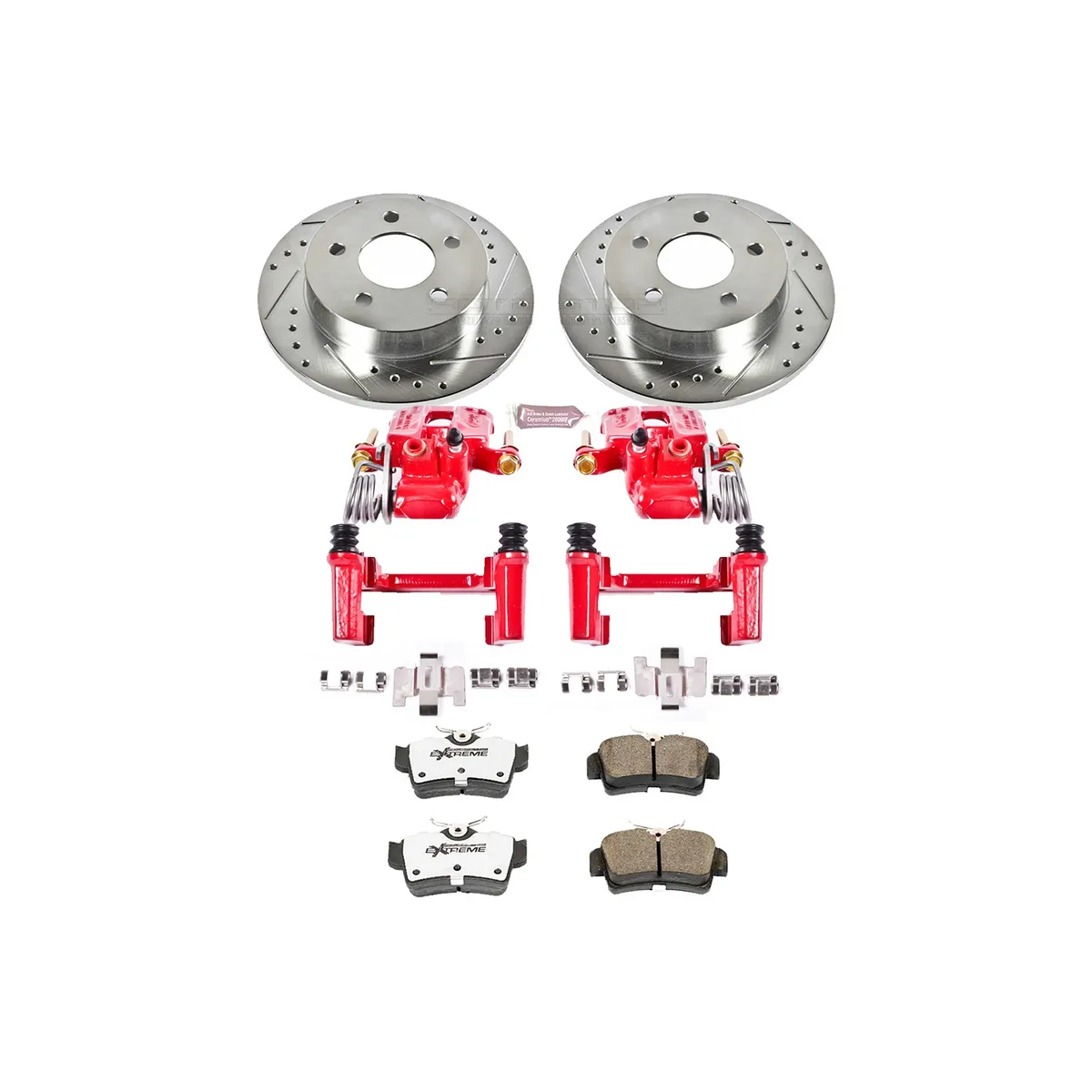 Z26 Street Warrior Upgrade Kit: Drilled/Slotted Rotors; Carbon-Fiber Ceramic Pads; Powder Coated Calipers product image