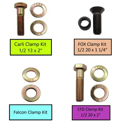 Apex Chassis DC164 - Stabilizer Clamp, 1.75" ID, Carli 1/2 - 13 & Std 1/2 - 20,TPI, Black