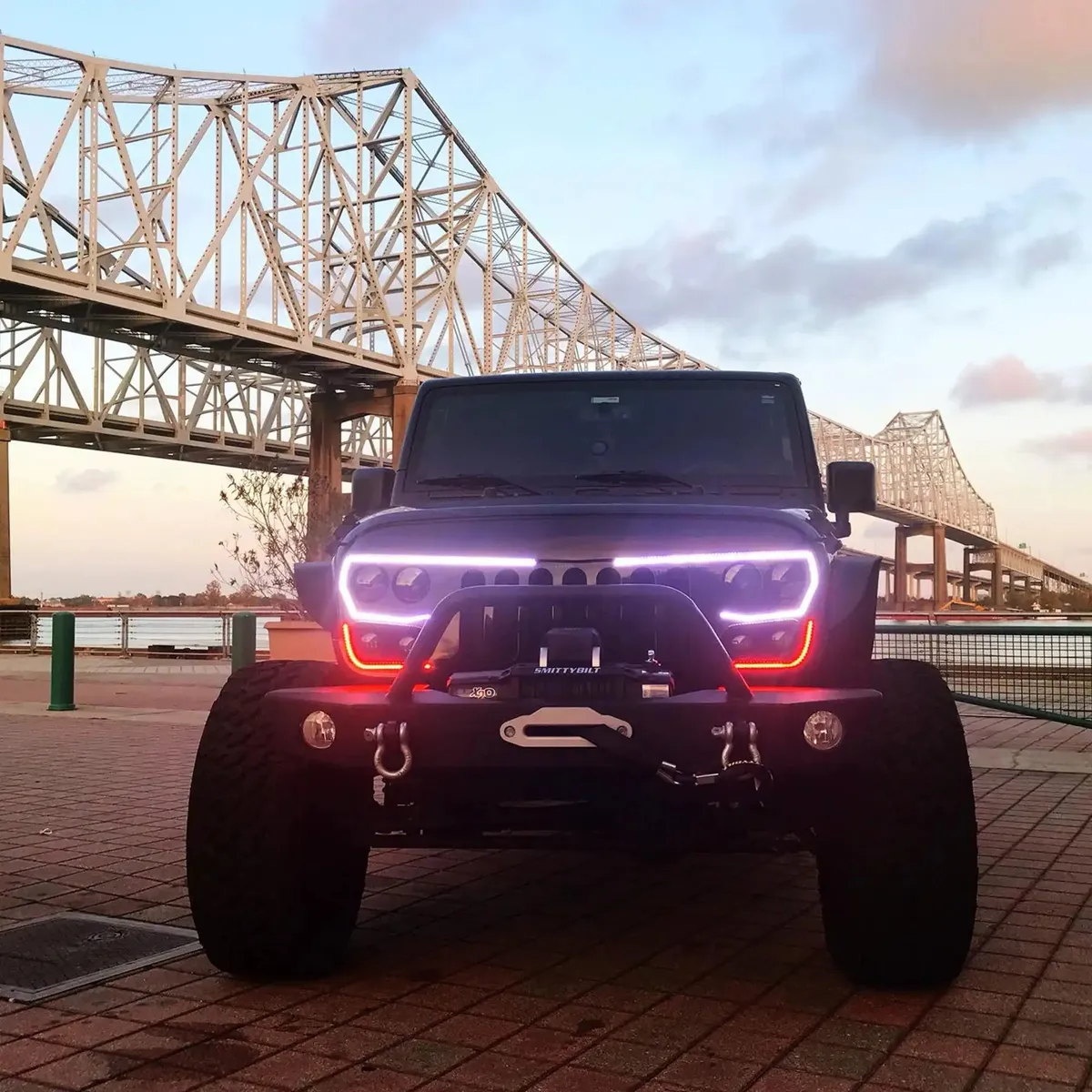 2007-2017 Jeep Wrangler JK Vector Pro Series II Full LED Grill - Integrated Headlights & DRL product image